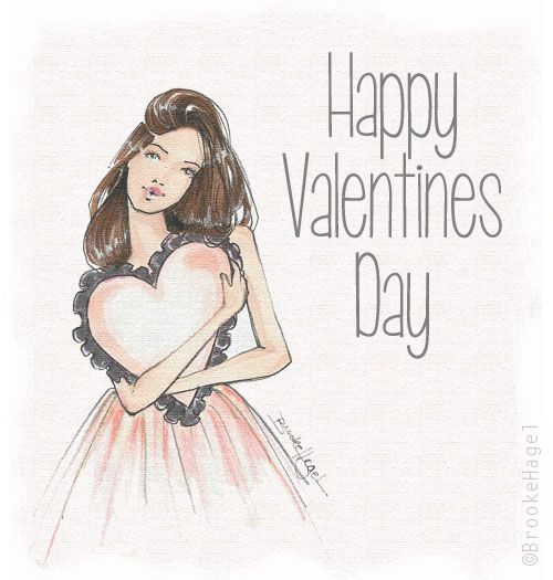 500x525 Happy Valentines Day! (Fabulous Doodles, By Brooke Hagel) My - Happy Valentine Day Sketch
