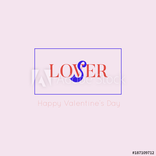 500x500 Happy Valentines Day Gift Card, Lover Or Loser Concept. Hand Draw - Happy Valentine Day Sketch