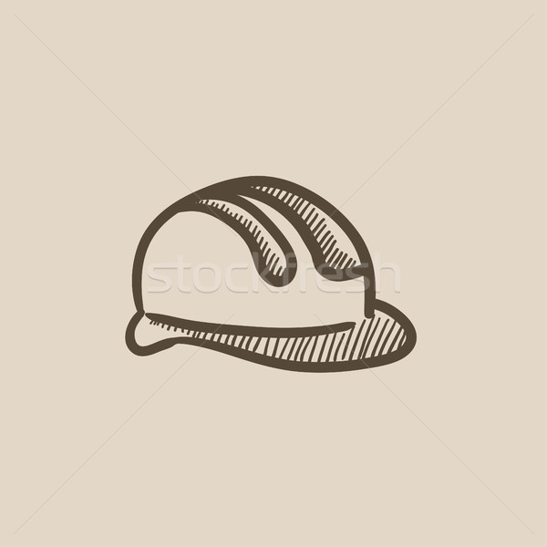 600x600 Hard Hat Sketch Icon. Vector Illustration Andrei Krauchuk - Hard Hat Sketch