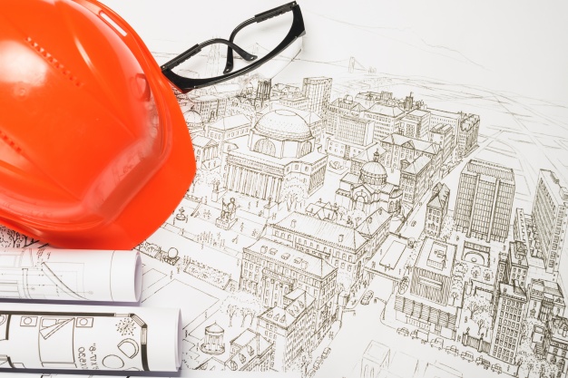 626x417 Hardhat On Town Sketch Photo Free Download - Hard Hat Sketch