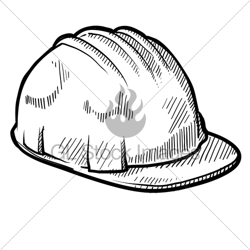 500x500 Safety Hard Hat Sketch Gl Stock Images - Hard Hat Sketch