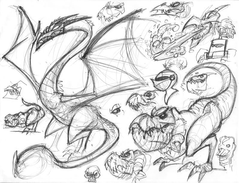 798x613 Sketch Blog Dragon Sketches - Hard Sketches