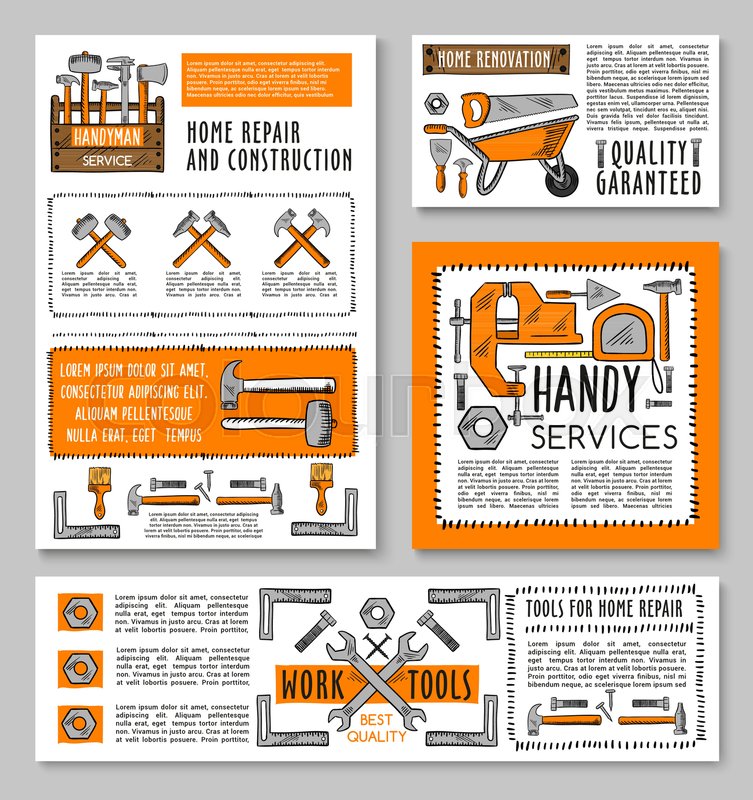 753x800 Home Repair Work Tools And Hardware Store Banners And Posters - Hardware Sketch