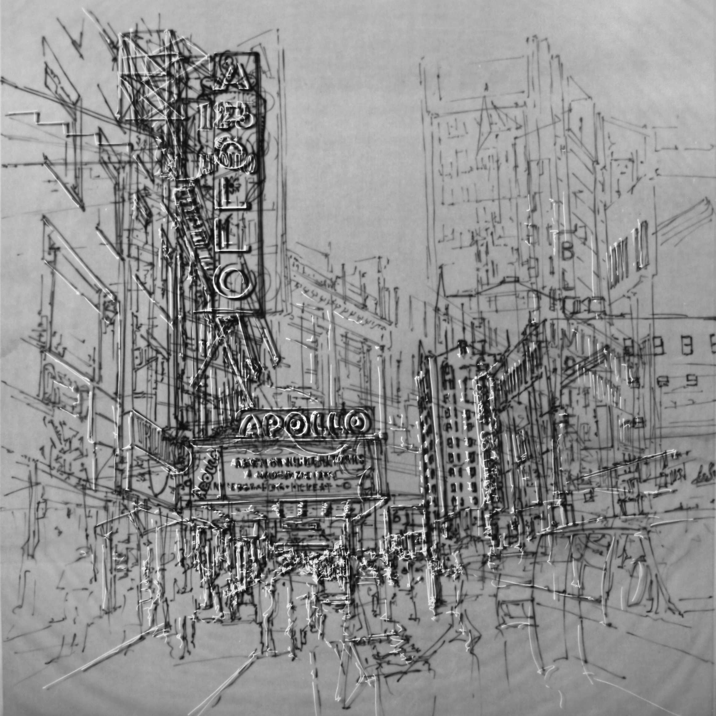 2326x2326 Harlem Apollo Theater Helen Dennis - Harlem Sketch