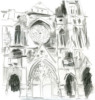 329x345 Wanafoto Wardell Milan, Drawings Of Harlem - Harlem Sketch