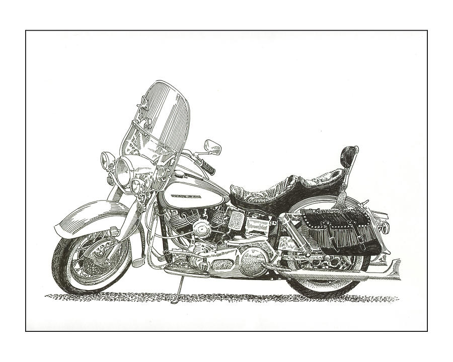 Harley Davidson Motorcycle Sketch