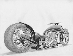 300x230 Harley Davidson Motorcycle Drawings - Harley Davidson Motorcycle Sketch