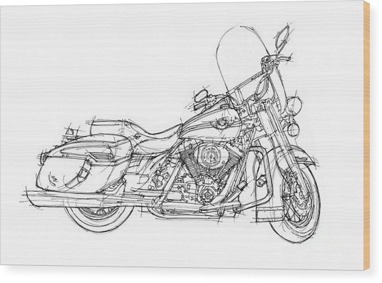 536x397 Harley Davidson Road King Drawing By Drawspots Illustrations - Harley Davidson Sketch