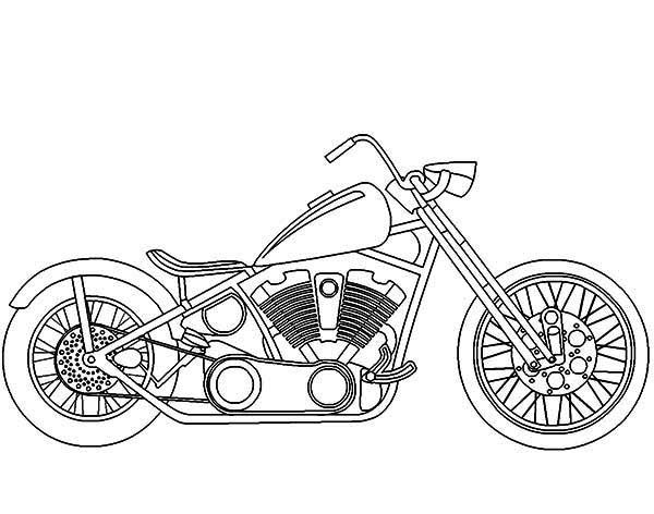 600x472 Harley Davidson Coloring Pages To Print Motorcycles, Awesome - Harley Motorcycle Sketch