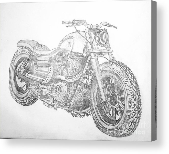 665x606 Custom Harley Davidson - Harley Motorcycle Sketch
