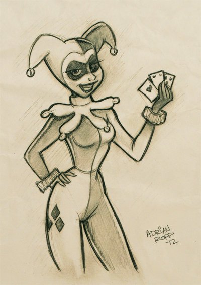 400x567 Harley Quinn Sketch - Harley Quinn Sketch