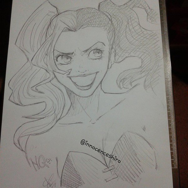 600x600 Harley Quinn Sketch By Innocenceshiro - Harley Quinn Sketch