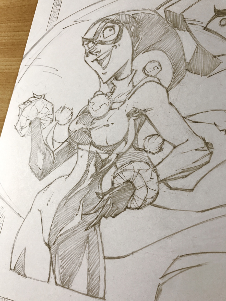 885x1181 Original Art Harley Quinn Pencil Sketch - Harley Quinn Sketch