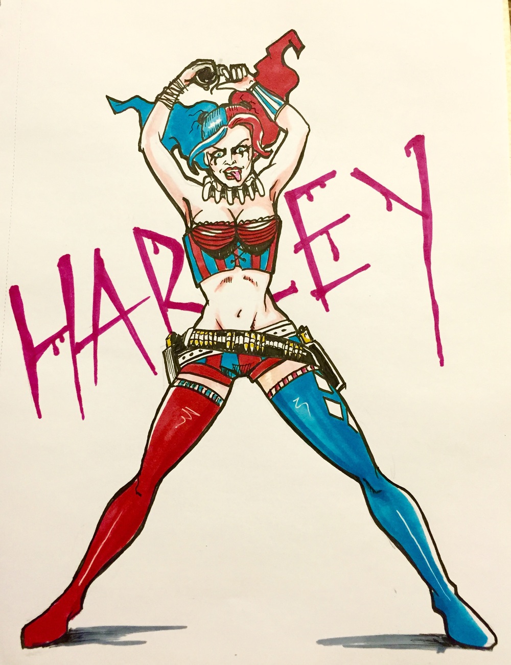 1000x1302 Quick Harley Quinn Sketch Corey Wyer Art - Harley Quinn Sketch