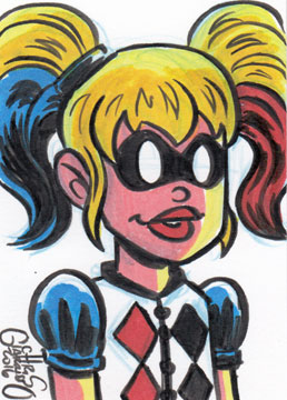 258x360 Chris G Daily Sketch Card - Harley Quinn Sketch
