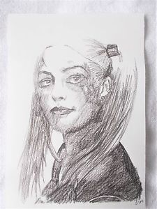 225x300 A4 Art Graphite Pencil Sketch Drawing Actress Margot Robbie As - Harley Sketch