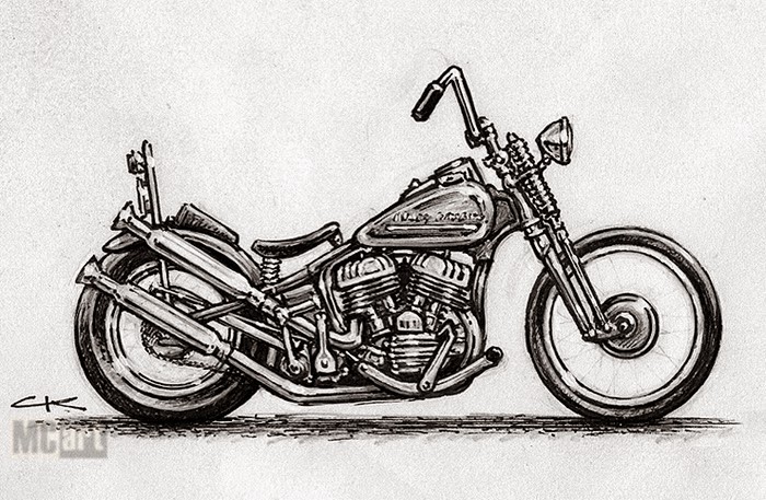 700x457 Mc Artmotorcycle Art 2014 - Harley Sketch