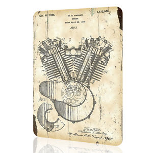 300x300 Metal Sign Harley Davidson Sketch Patient Unique Poster Wall Art - Harley Sketch