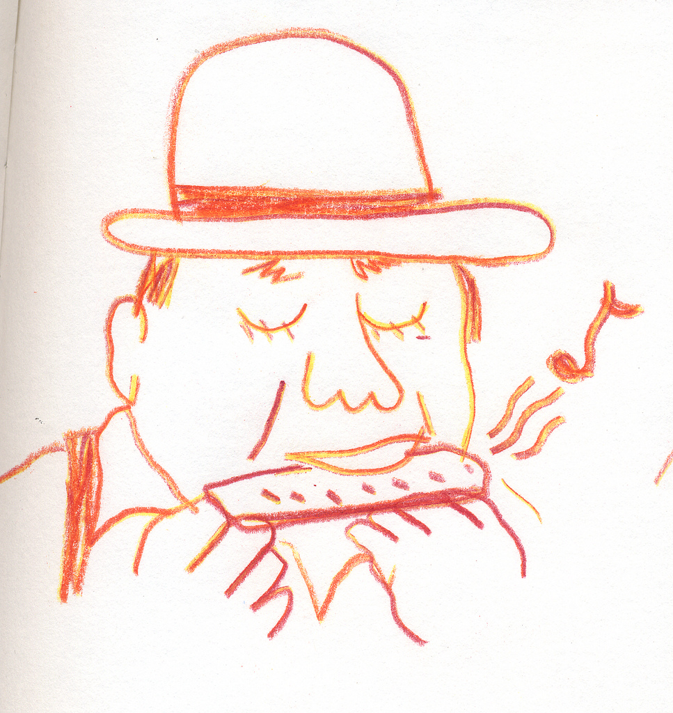 967x1024 Harmonica Player Sketch I Did This Sketch For An Upcoming - Harmonica Sketch