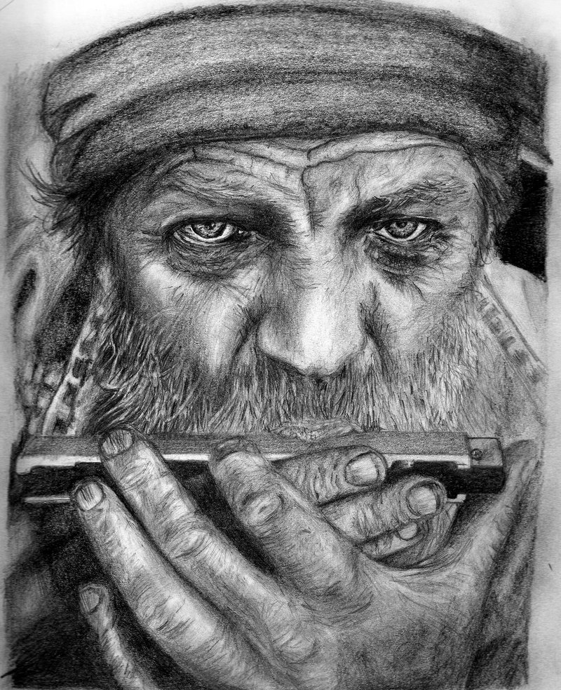 Harmonica Sketch at PaintingValley.com | Explore collection of ...