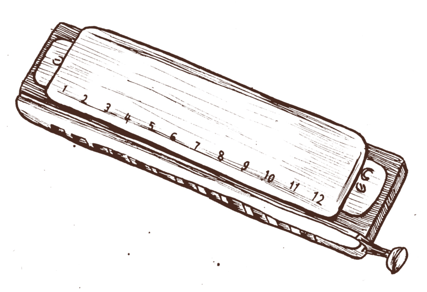 Harmonica Sketch at PaintingValley.com | Explore collection of