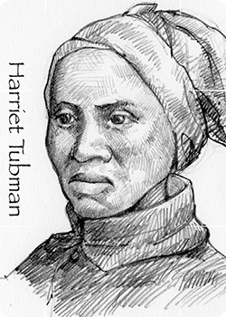 250x350 Harriet Tubman Trading Card - Harriet Tubman Sketch