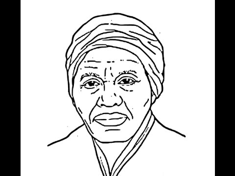 480x360 How To Draw Harriet Tubman Face Sketch Drawing Step By Step - Harriet Tubman Sketch