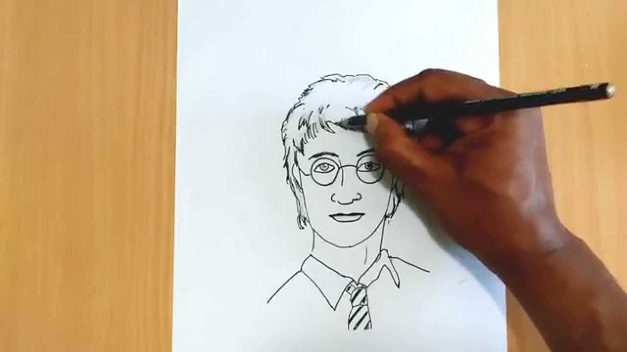 1280x720 How To Draw Harry Potter - Harry Potter Cartoon Sketch