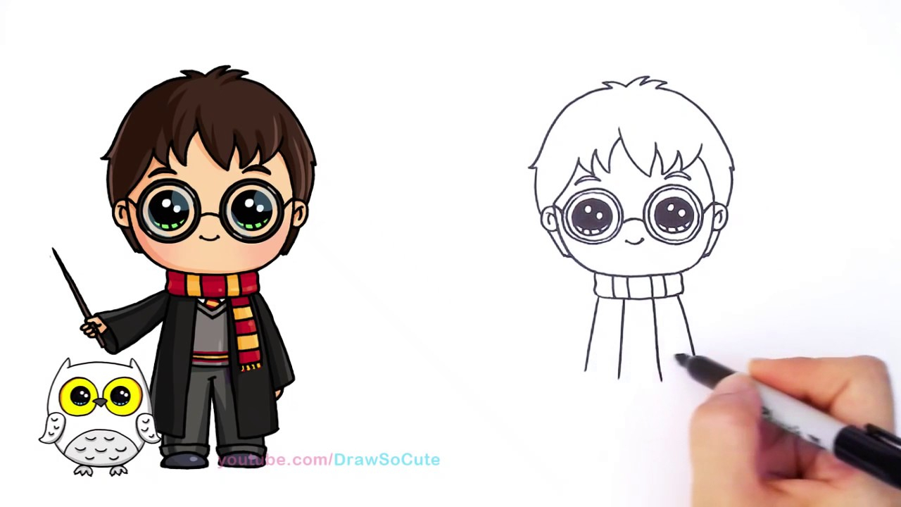 Harry Potter Cartoon Sketch at PaintingValley.com | Explore collection ...