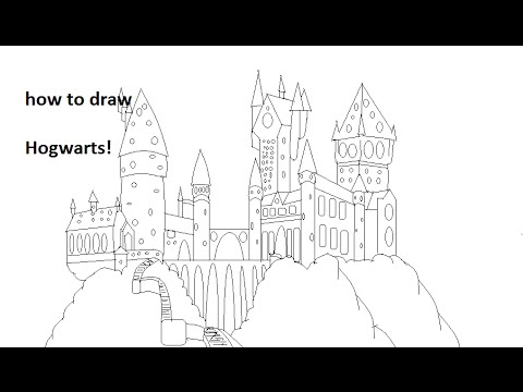 480x360 How To Draw Hogwarts - Harry Potter Castle Sketch