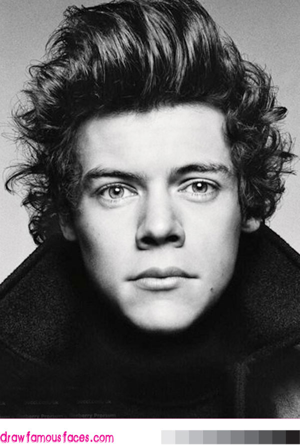 600x890 How To Draw Harry Styles Draw Famous Faces - Harry Styles Sketch
