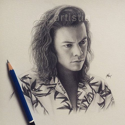 500x500 Harry Styles Uploaded By Dovecameron.girl On We Heart It - Harry Styles Sketch