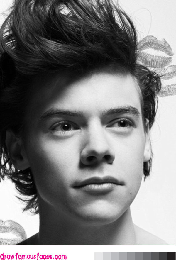 600x890 Drawing Harry Styles Draw Famous Faces - Harry Styles Sketch