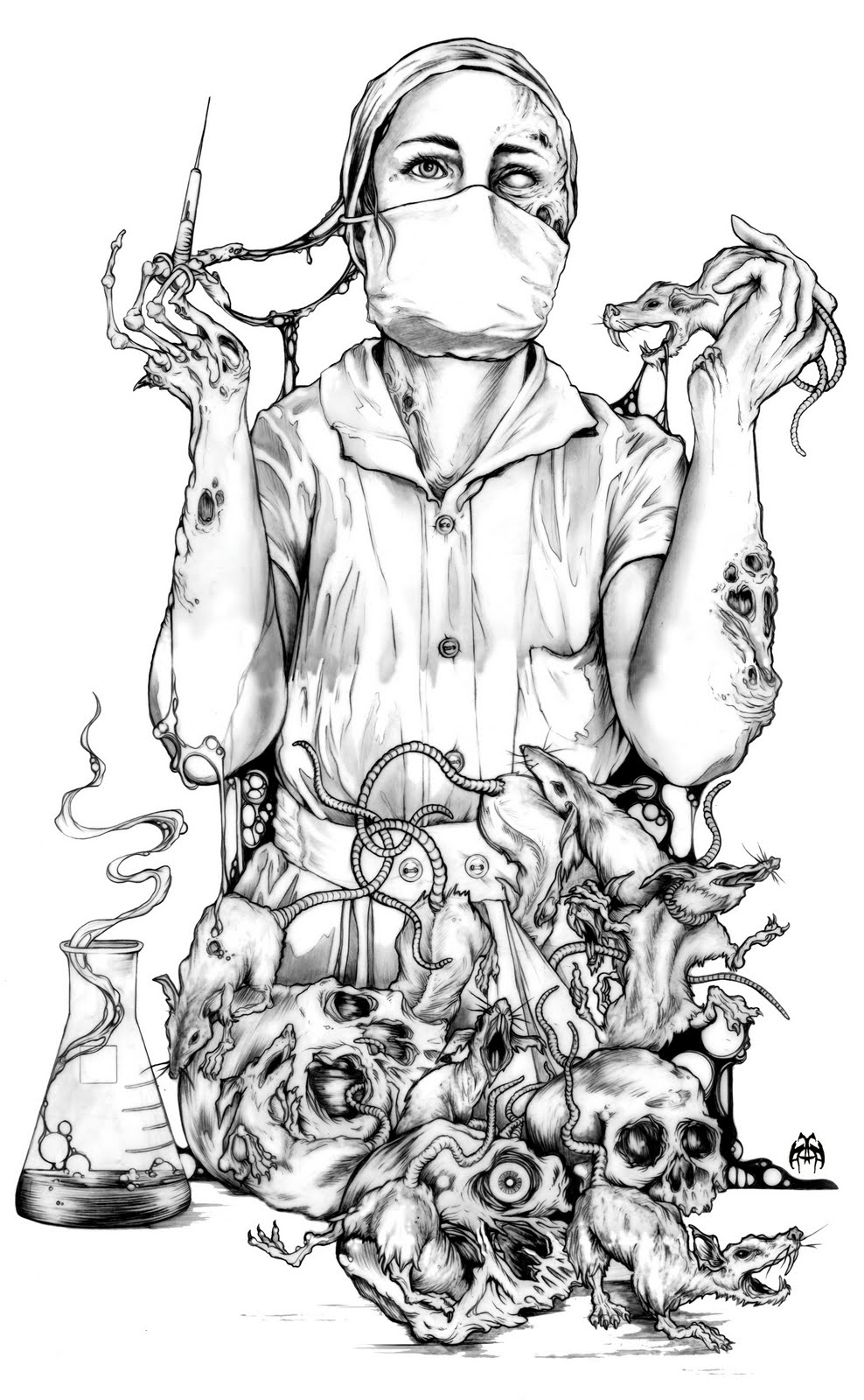 988x1600 The Art Of Alison Lilly Harvest The Infection Ep Artwork And - Harvest Sketch