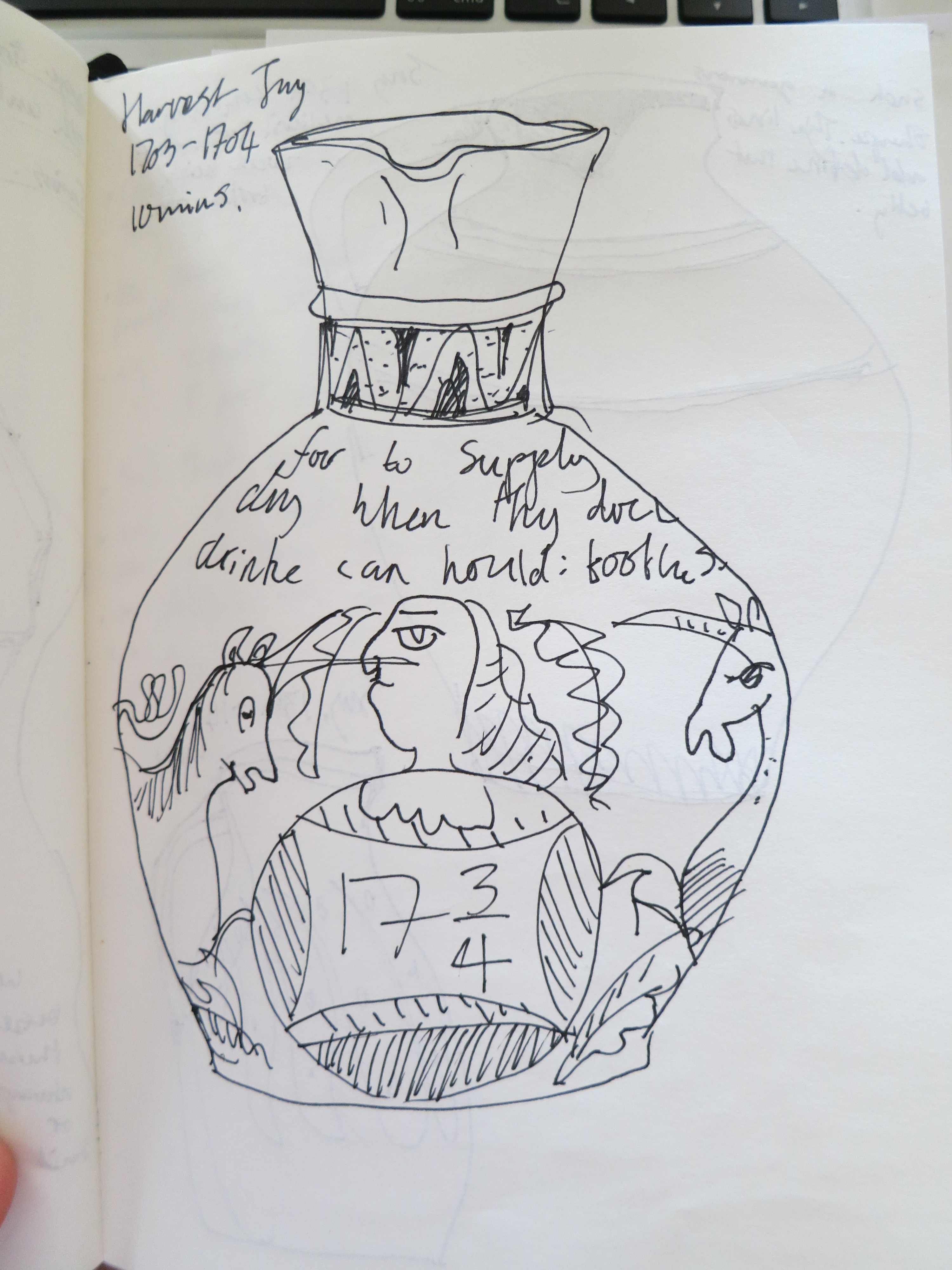 3000x4000 Harvest Jug Sketch 2 Jack Welbourne Ceramics - Harvest Sketch