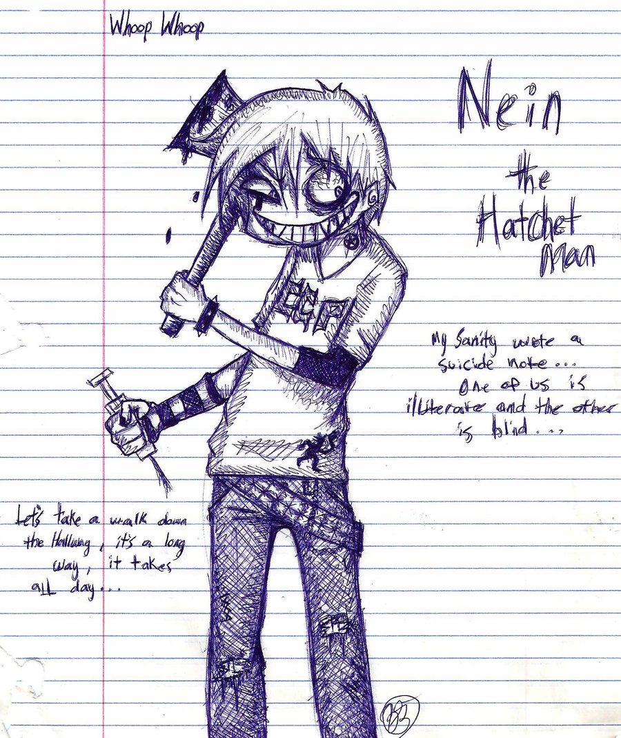 900x1069 Nein The Hatchet Man By Nightmare43yume - Hatchet Man Sketch