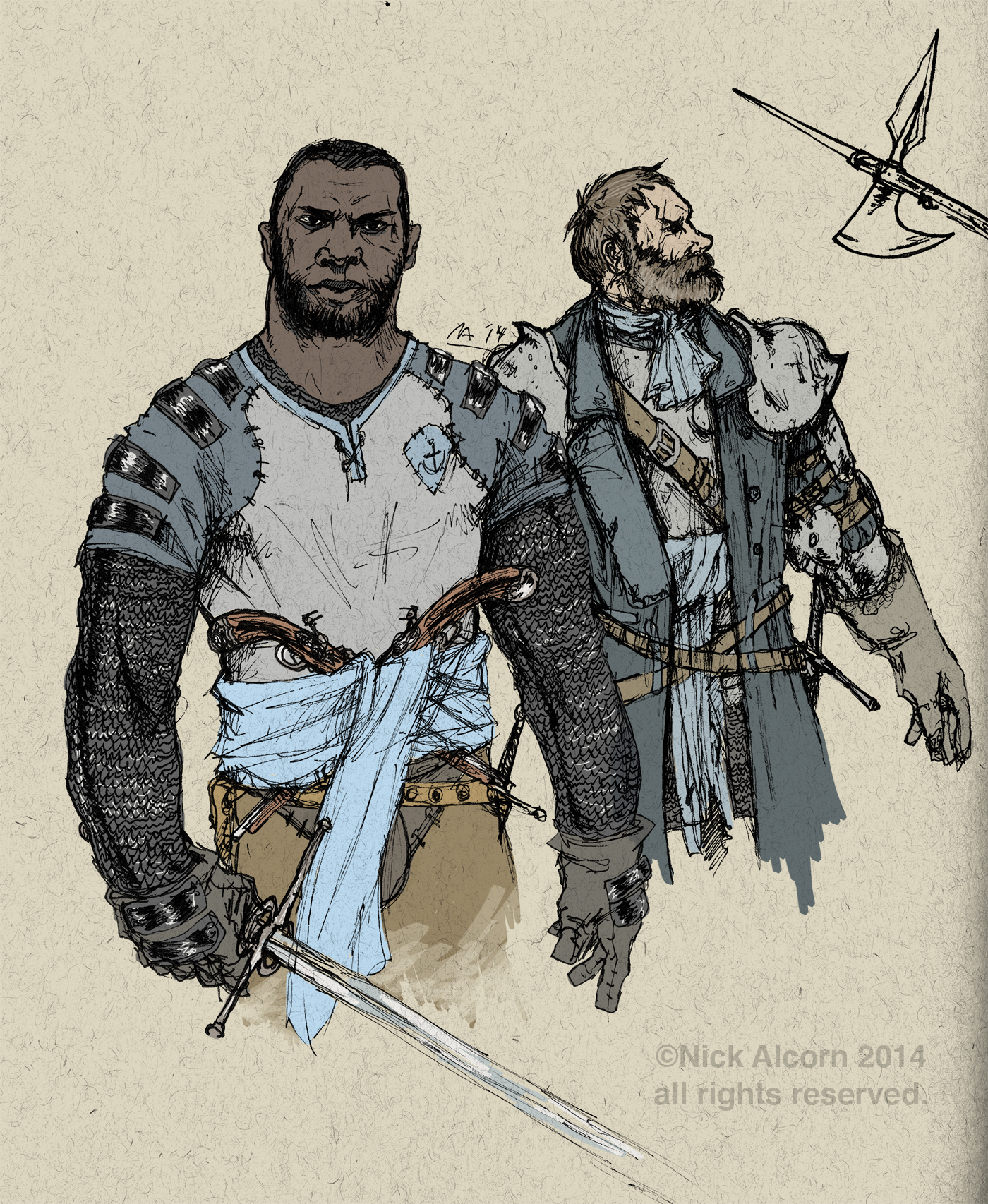 1400x1706 The Hatchet Guild - Hatchet Man Sketch