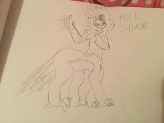 320x240 This Is A Very Sloppy Sketch ) Meet Pecksqueak! The - Hate Sketch