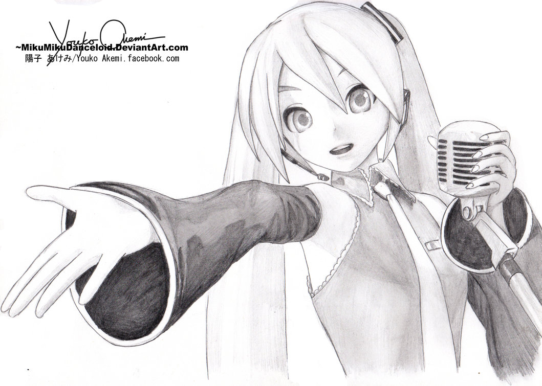 1059x755 Hatsune Miku Sketch - Hatsune Miku Sketch