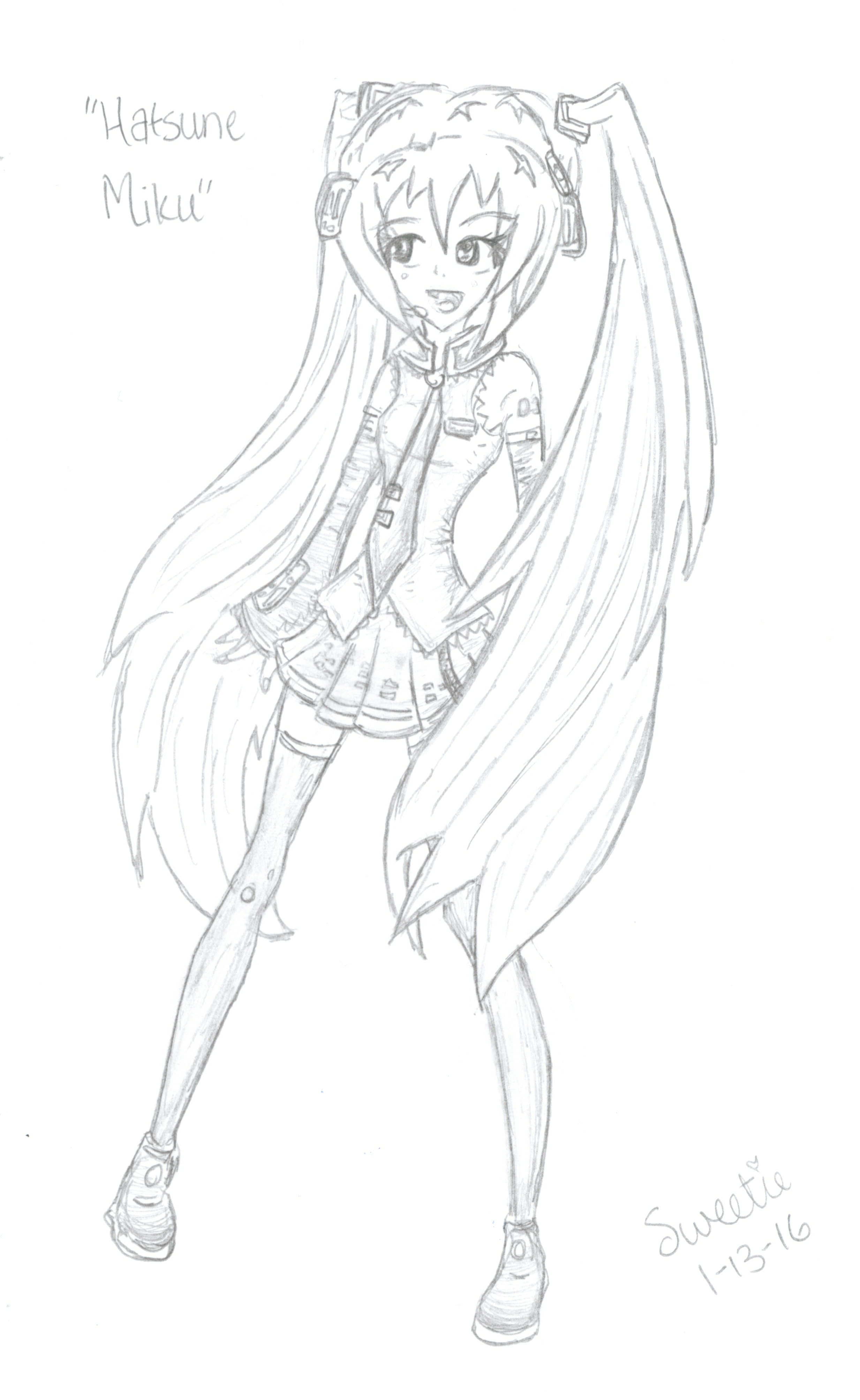 2466x4014 Hatsune Miku Sketch - Hatsune Miku Sketch