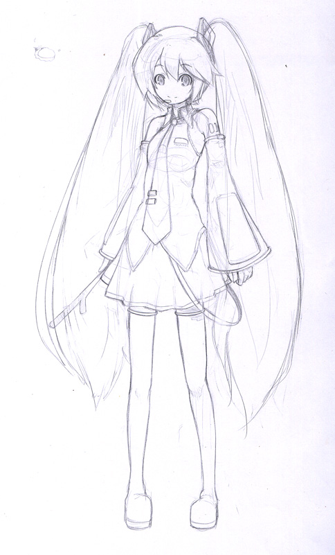 484x801 Sketches - Hatsune Miku Sketch