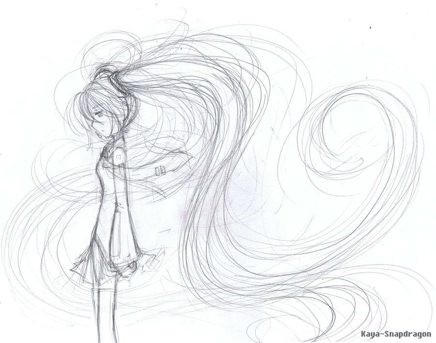 900x707 Hatsune Miku - Hatsune Miku Sketch