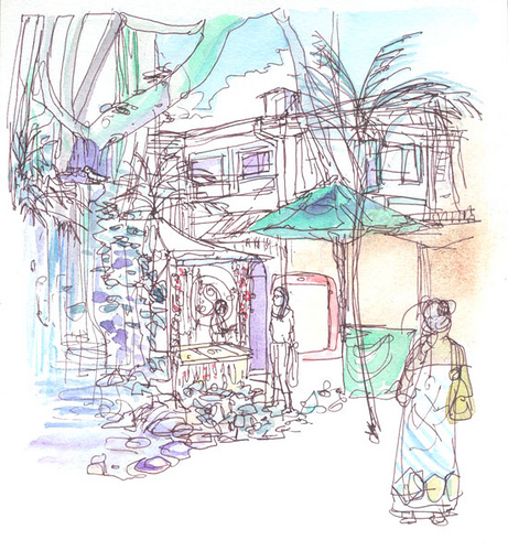 461x500 Sketches From Hawaii Shiho Nakaza Illustration And Sketch Blog - Hawaii Sketch