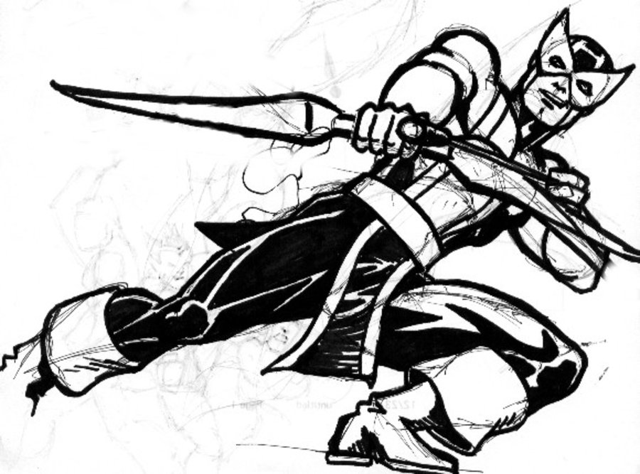 900x667 Hawkeye Sketch By Ragnaroker - Hawkeye Sketch
