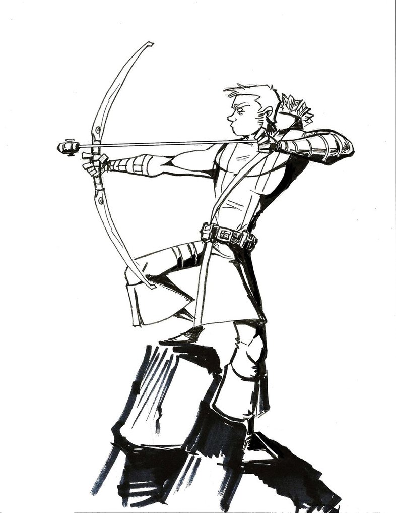 786x1017 Hawkeye Sketch By Honez - Hawkeye Sketch