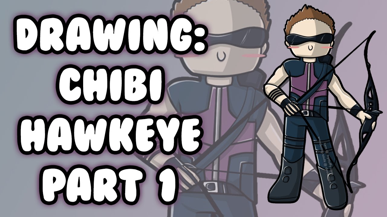 1280x720 Drawing Chibi Hawkeye (Sketch, Lines, Flats) - Hawkeye Sketch