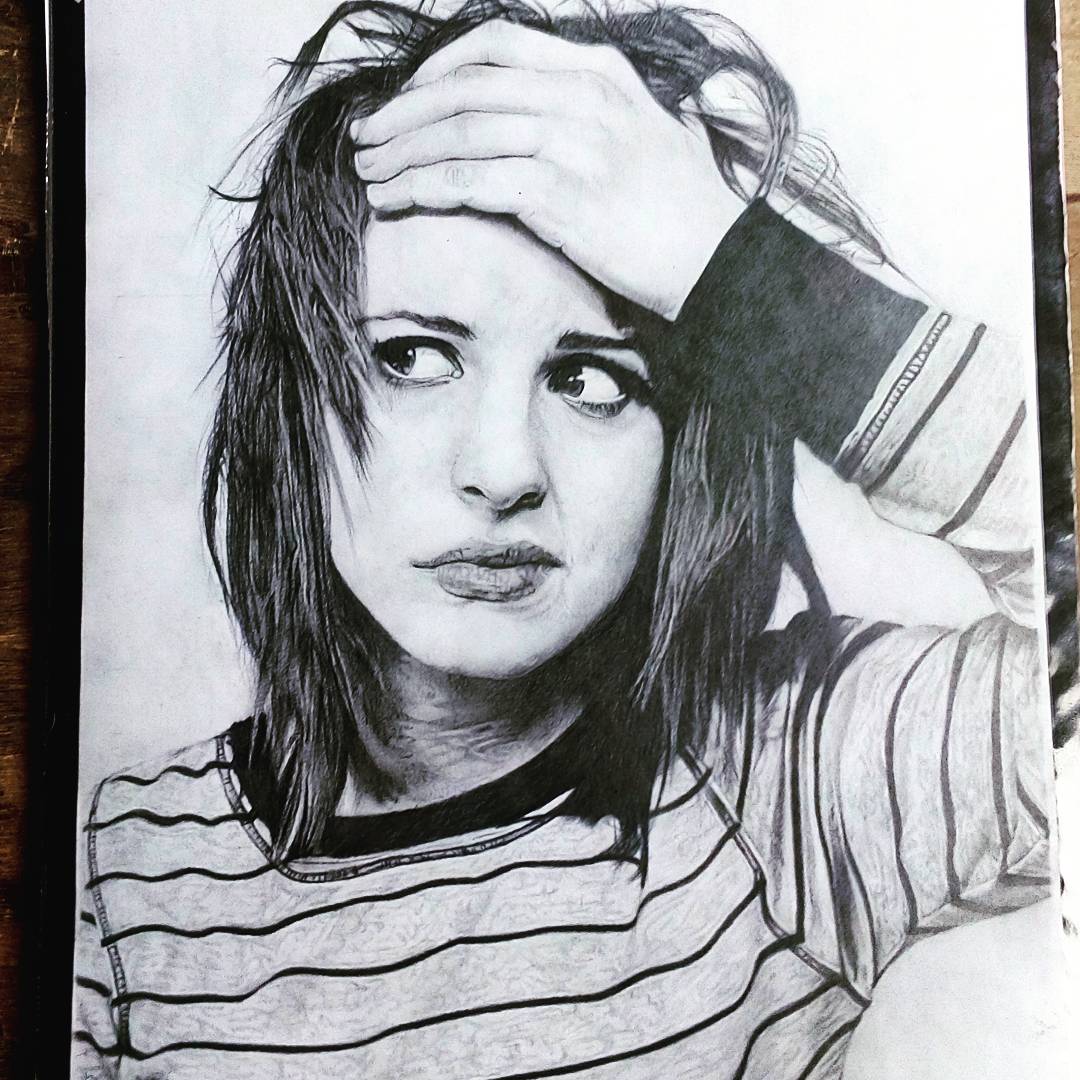 1080x1080 Hayley Williams Drawn Using Graphite Pencils On A 12 X18 - Hayley Williams Sketch