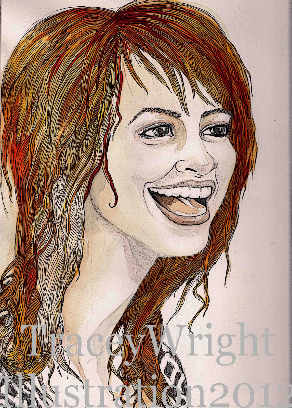 1146x1600 Tracey Wright Illustration Hayley Williams - Hayley Williams Sketch