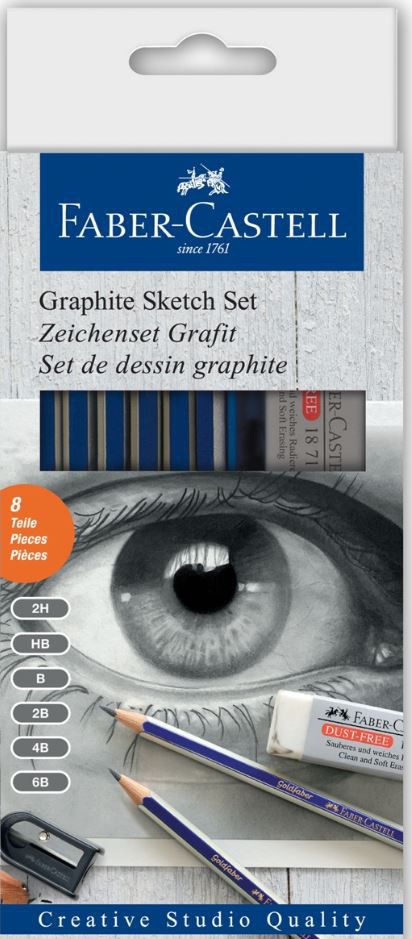 412x939 Faber Castell Goldfaber Hb Sketch Set (Set Of 6 Various Grades - Hb Sketch