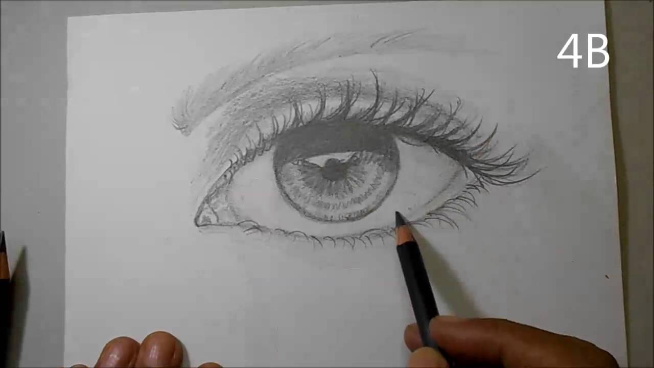 1280x720 How To Draw A Realistic Eye With Derwent Sketching Pencils Hb, 2b - Hb Sketch